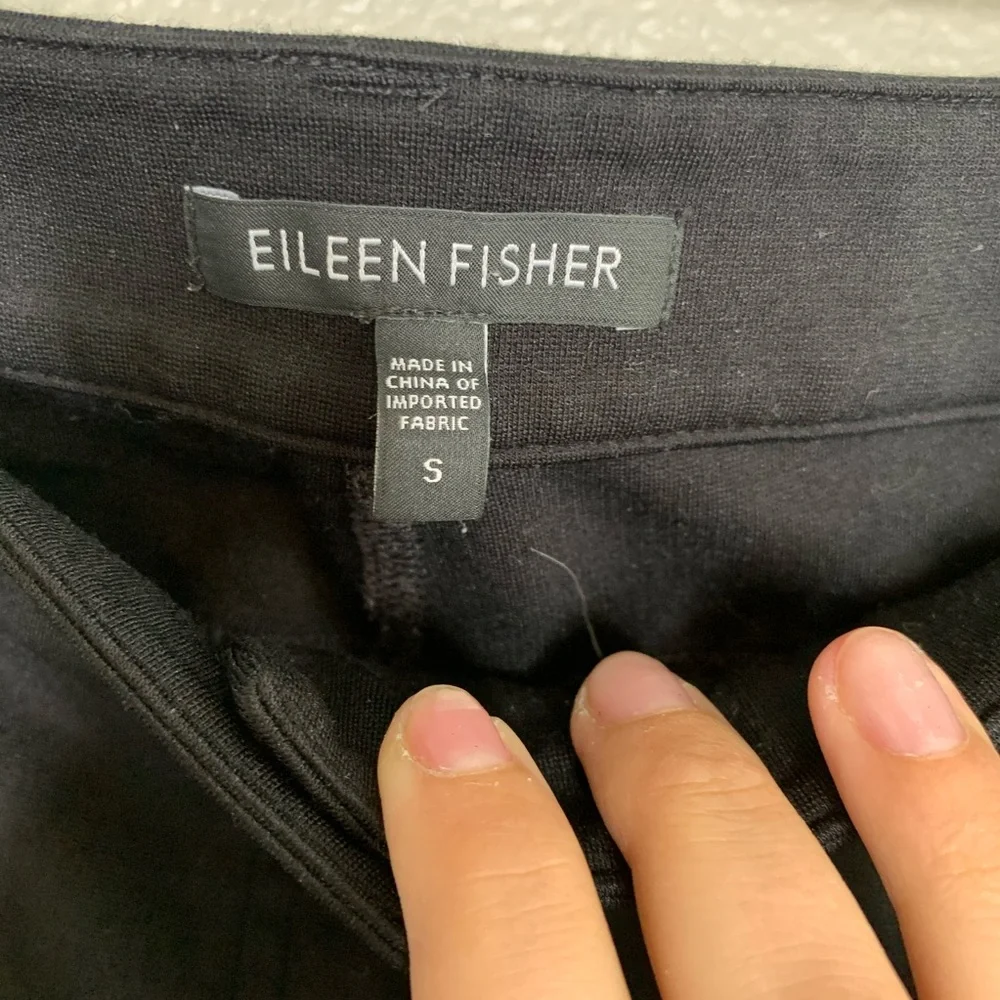 Eileen Fisher Ponte zip black riding pants - Picture 7 of 8